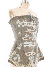 Gianfranco Ferre Embroidered Bustier Top arcadeshops.com