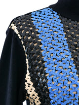 Jean Paul Gaultier Sequin Embellished Crochet Sweater Top arcadeshops.com