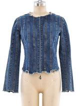 Plein Sud Pieced Denim Jacket Jacket arcadeshops.com