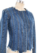 Plein Sud Pieced Denim Jacket Jacket arcadeshops.com