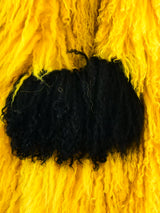 Neon Yellow Mongolian Fur Chubby Outerwear arcadeshops.com