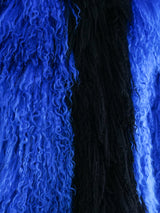 Electric Blue Mongolian Fur Chubby Outerwear arcadeshops.com