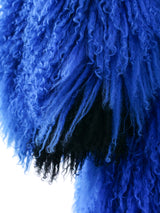 Electric Blue Mongolian Fur Chubby Outerwear arcadeshops.com