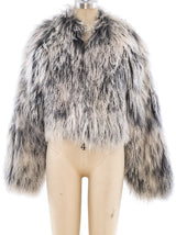 Scherrer Mongolian Lamb Fur Cropped Jacket Outerwear arcadeshops.com
