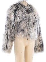 Scherrer Mongolian Lamb Fur Cropped Jacket Outerwear arcadeshops.com