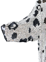 Leopard Sequin Silk Chiffon Dress Dress arcadeshops.com