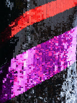 Bill Blass Sequin Striped Gown Dress arcadeshops.com