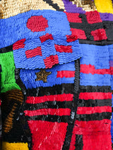 Sequin Embellished Cropped Jacket Jacket arcadeshops.com