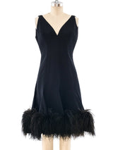 Mr. Blackwell Feather Trimmed Dress Dress arcadeshops.com