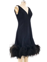 Mr. Blackwell Feather Trimmed Dress Dress arcadeshops.com