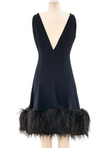 Mr. Blackwell Feather Trimmed Dress Dress arcadeshops.com