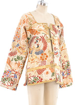 Reversible Metallic Crane Brocade Jacket Jacket arcadeshops.com