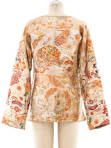 Reversible Metallic Crane Brocade Jacket Jacket arcadeshops.com