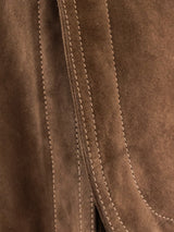 Gucci Fur Trimmed Suede Overcoat Outerwear arcadeshops.com