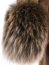 Gucci Fur Trimmed Suede Overcoat Outerwear arcadeshops.com