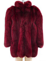 Christian Dior Black Cherry Fox Fur Coat Outerwear arcadeshops.com
