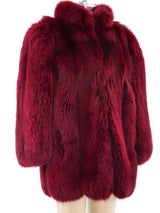 Christian Dior Black Cherry Fox Fur Coat Outerwear arcadeshops.com