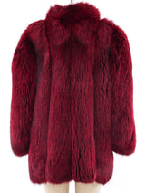Christian Dior Black Cherry Fox Fur Coat Outerwear arcadeshops.com