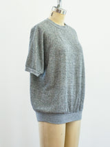 Heather Grey Blank Short Sleeve Sweatshirt T-shirt arcadeshops.com