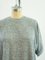 Heather Grey Blank Short Sleeve Sweatshirt T-shirt arcadeshops.com
