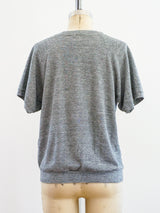 Heather Grey Blank Short Sleeve Sweatshirt T-shirt arcadeshops.com