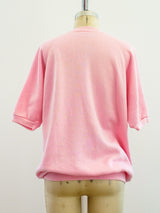 Pale Pink Blank Short Sleeve Sweatshirt T-shirt arcadeshops.com