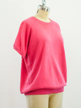 Pink Blank Short Sleeve Sweatshirt T-shirt arcadeshops.com