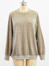 Heather Beige Blank Long Sleeve Sweatshirt T-shirt arcadeshops.com