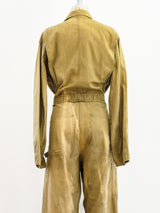 Army Green Zippered Flight Suit Jumpsuit arcadeshops.com