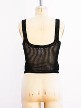 Chanel Black Knit Tank Top arcadeshops.com