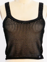 Chanel Black Knit Tank Top arcadeshops.com