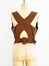 Jean Paul Gaultier Copper Brocade Vest Top arcadeshops.com