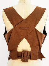 Jean Paul Gaultier Copper Brocade Vest Top arcadeshops.com