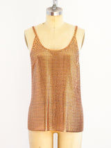 Paco Rabanne Copper Metal Mesh Tank Top arcadeshops.com