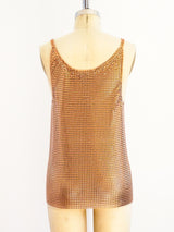 Paco Rabanne Copper Metal Mesh Tank Top arcadeshops.com