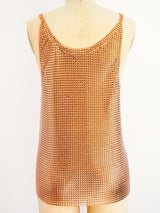 Paco Rabanne Copper Metal Mesh Tank Top arcadeshops.com