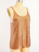 Paco Rabanne Copper Metal Mesh Tank Top arcadeshops.com