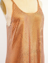 Paco Rabanne Copper Metal Mesh Tank Top arcadeshops.com