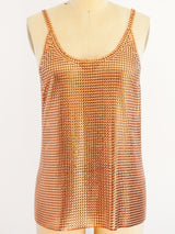 Paco Rabanne Copper Metal Mesh Tank Top arcadeshops.com