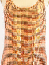 Paco Rabanne Copper Metal Mesh Tank Top arcadeshops.com