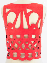 Salvatore Farragamo Red Suede Top Top arcadeshops.com