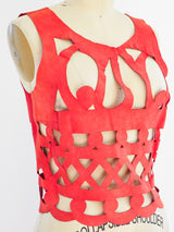 Salvatore Farragamo Red Suede Top Top arcadeshops.com