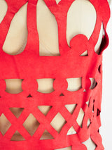 Salvatore Farragamo Red Suede Top Top arcadeshops.com