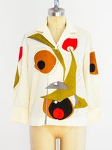 Shaheen Mid Century Printed Shirt Top arcadeshops.com