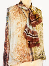 Jean Paul Gaultier Printed Silk Chiffon Top Top arcadeshops.com