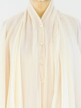Dolce and Gabbana Layered Silk Blouse Top arcadeshops.com
