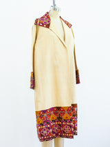 1920s Raw Silk Duster with Embroidered Trim Jacket arcadeshops.com