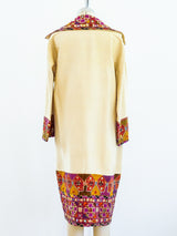 1920s Raw Silk Duster with Embroidered Trim Jacket arcadeshops.com