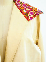 1920s Raw Silk Duster with Embroidered Trim Jacket arcadeshops.com