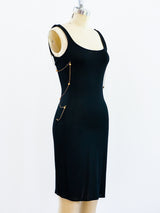 Versace Chain Embellished Jersey Dress Dress arcadeshops.com